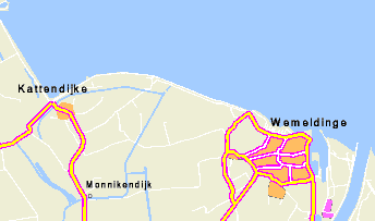 Duikstek bij parking langs de dijk