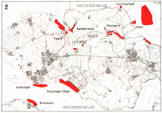 Detailkaart Oosterschelde en Westerschelde